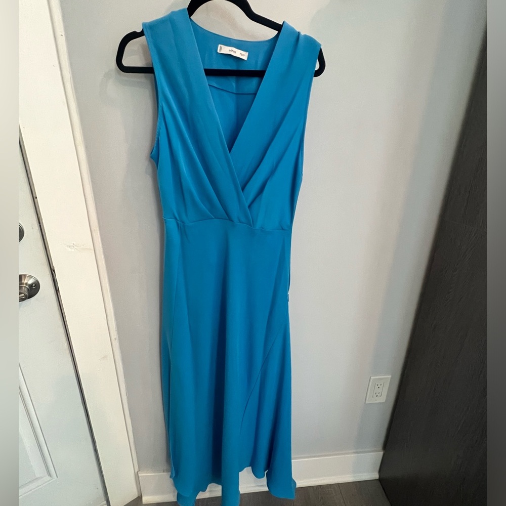 Mango Blue Midi-Dress